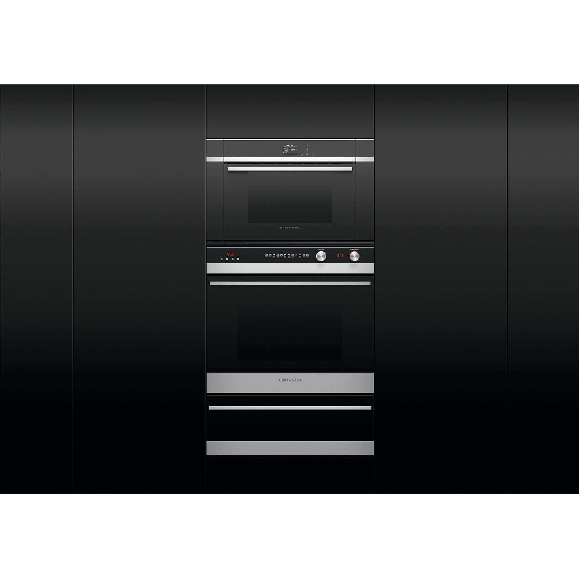 Fisher & Paykel Series 9 24 in. 1.3 cu. ft. Steam Electric Single Wall Oven with True European Convection - Stainless Steel, , hires
