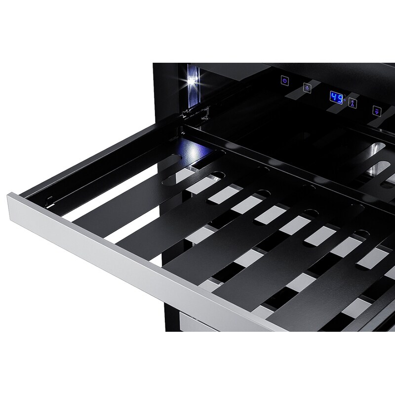 Summit 24 in. Undercounter Wine Cooler with Metal Racks, Single Temperature Zone & 33 Bottle Capacity - Custom Panel Ready, , hires