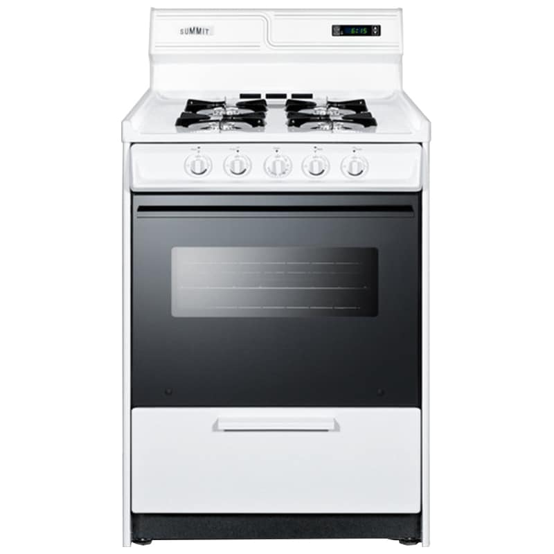 Summit 24 in. 2.9 cu. ft. Gas Range with Open Burners - White, , hires