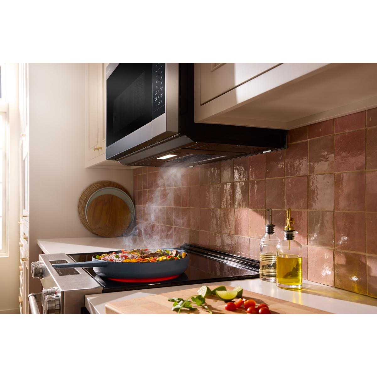 KitchenAid 30 in. 1.9 cu. ft. 1000W Over-the-Range Microwave with 400 CFM & Sensor Cooking - Stainless Steel with PrintShield Finish, , hires