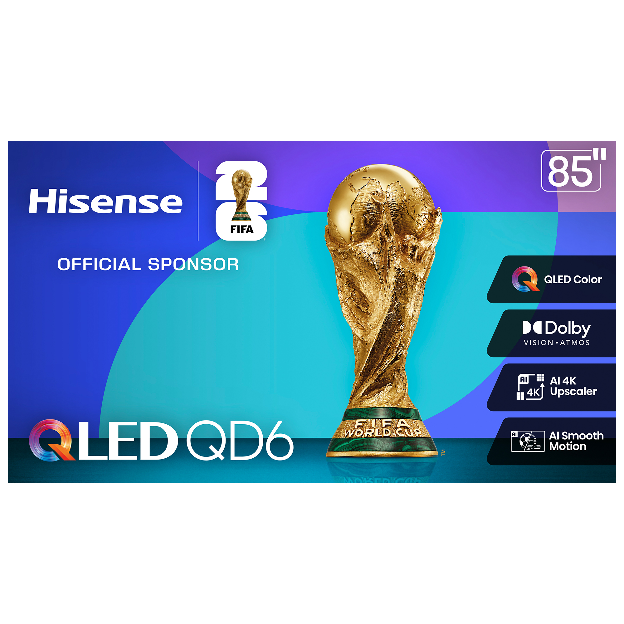 Hisense - 85" Class QD6 Series QLED 4K UHD Smart VIDAA TV, 85 Inch TVs | 85QD6QV | P.C. Richard & Son