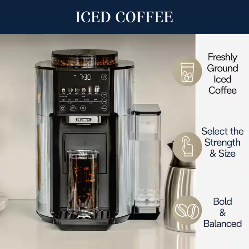 De Longhi TrueBrew Drip Coffee Maker with Carafe - Stainless Steel/Silver, , hires