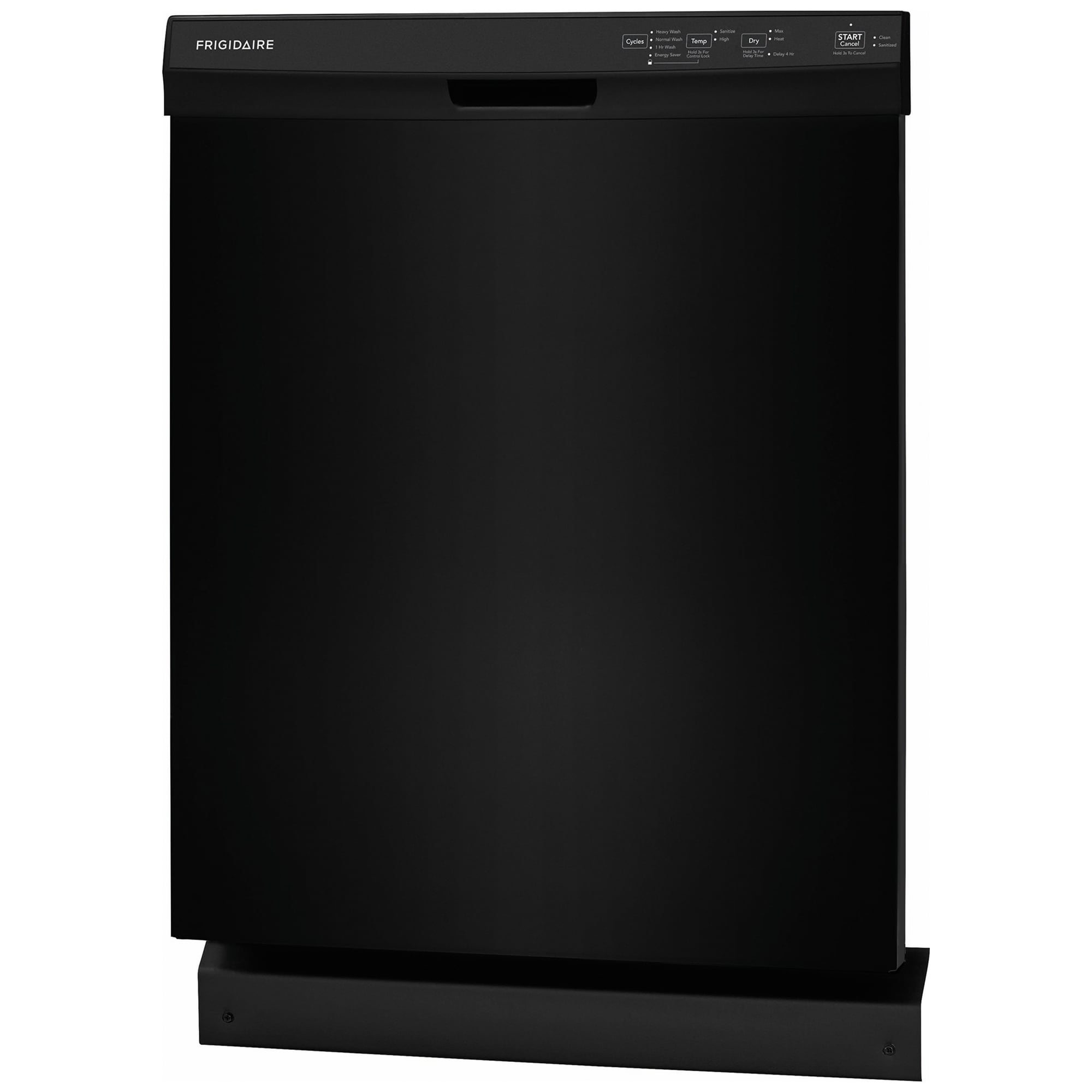 Frigidaire 24 in. Front Control Dishwasher with 54 dBa Sound Level, MaxDry & Pocket - Black, Black, hires