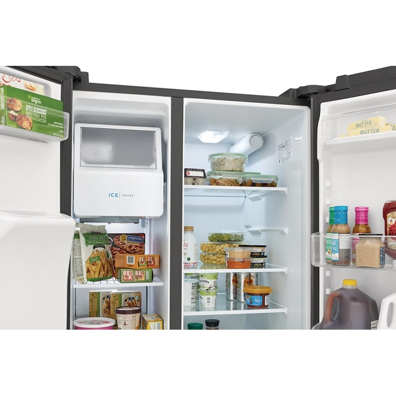 Frigidaire 36 in. 25.6 cu. ft. Side by Side Refrigerator with Ice & Water Dispenser - Black Stainless, Black Stainless, hires