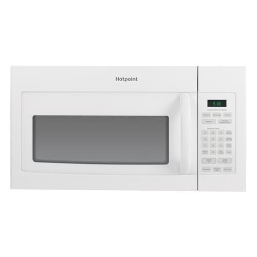 Hotpoint 30 in. 1.6 cu. ft. 1000W Over-the-Range Microwave with 300 CFM - White, White, hires