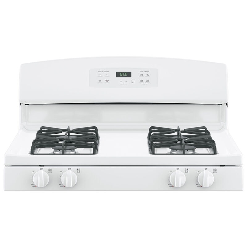 GE 30 in. 4.8 cu. ft. Gas Range with 4 Sealed Burners - White, White, hires