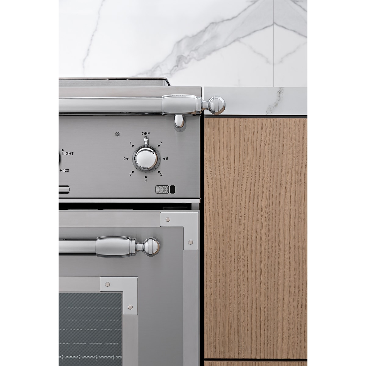 Bertazzoni Heritage Series 48 in. 7.0 cu. ft. Air-Fry Dual Convection Double Oven Dual Fuel Range with 6 Sealed Burners & Griddle - Stainless Steel, , hires