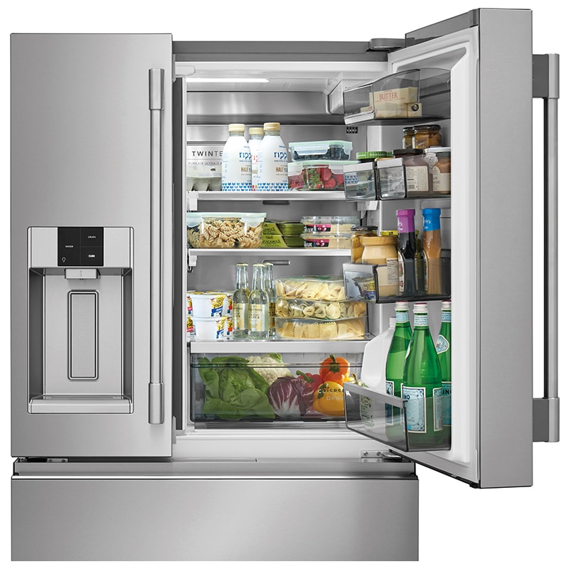 Frigidaire Professional 36 in. 21.4 cu. ft. Counter Depth 4-Door French Door Refrigerator with Ice & Water Dispenser - Stainless Steel, , hires