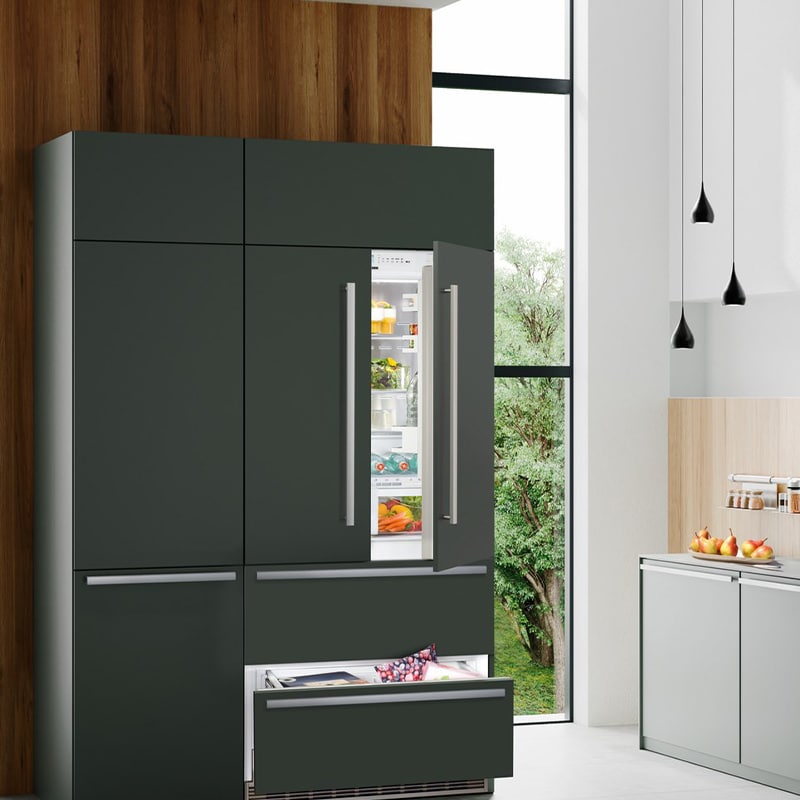 Liebherr 36 in. 18.9 cu. ft. Built-In Counter Depth 4-Door French Door Refrigerator with Ice Maker - Custom Panel Ready, , hires