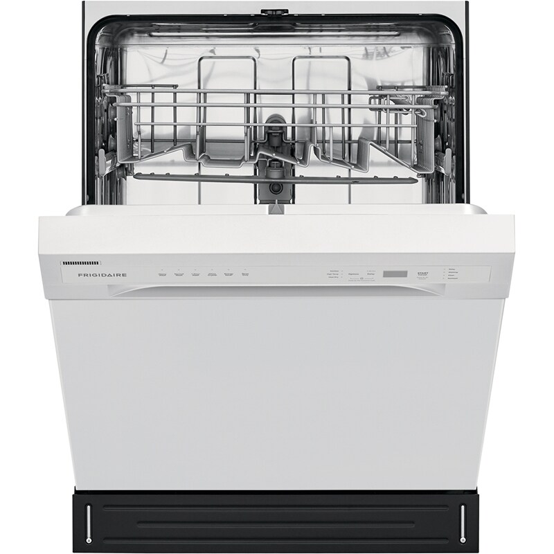 Frigidaire 24 in. Front Control Dishwasher with 52 dBa Sound Level & Pocket - White, White, hires
