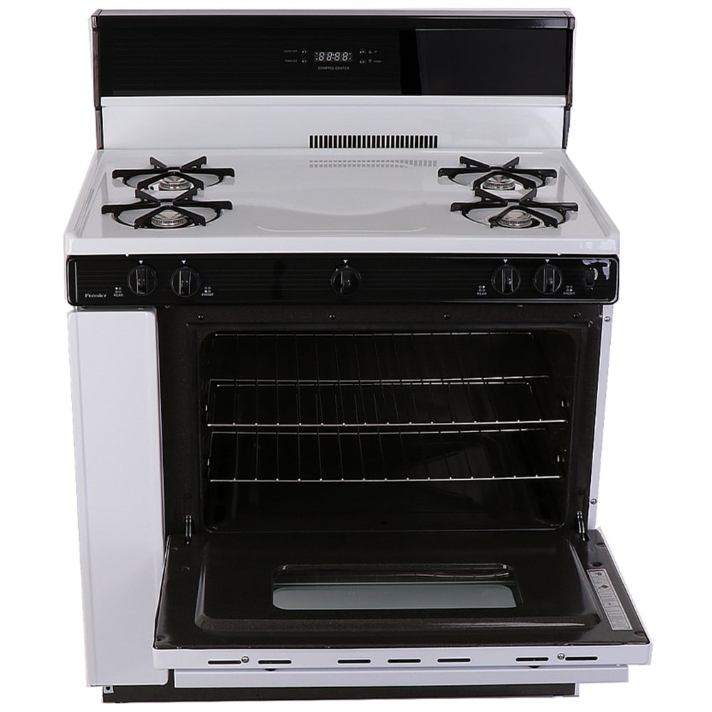 Premier 36 in. 3.9 cu. ft. Gas Range with Open Burners - White, White, hires