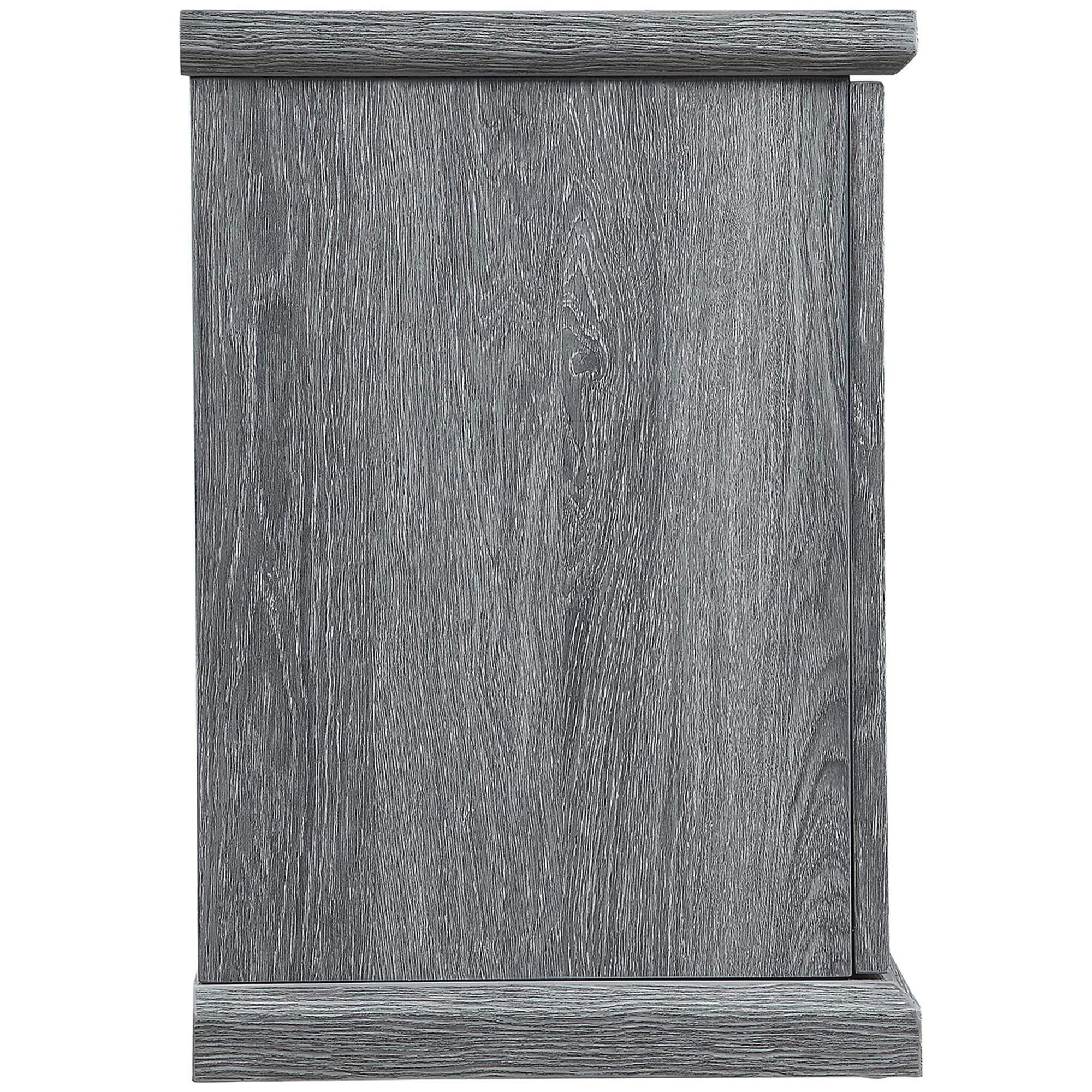 Manhattan Comfort Franklin 60" TV Stand with 2 Doors & Open Shelves - Gray, , hires