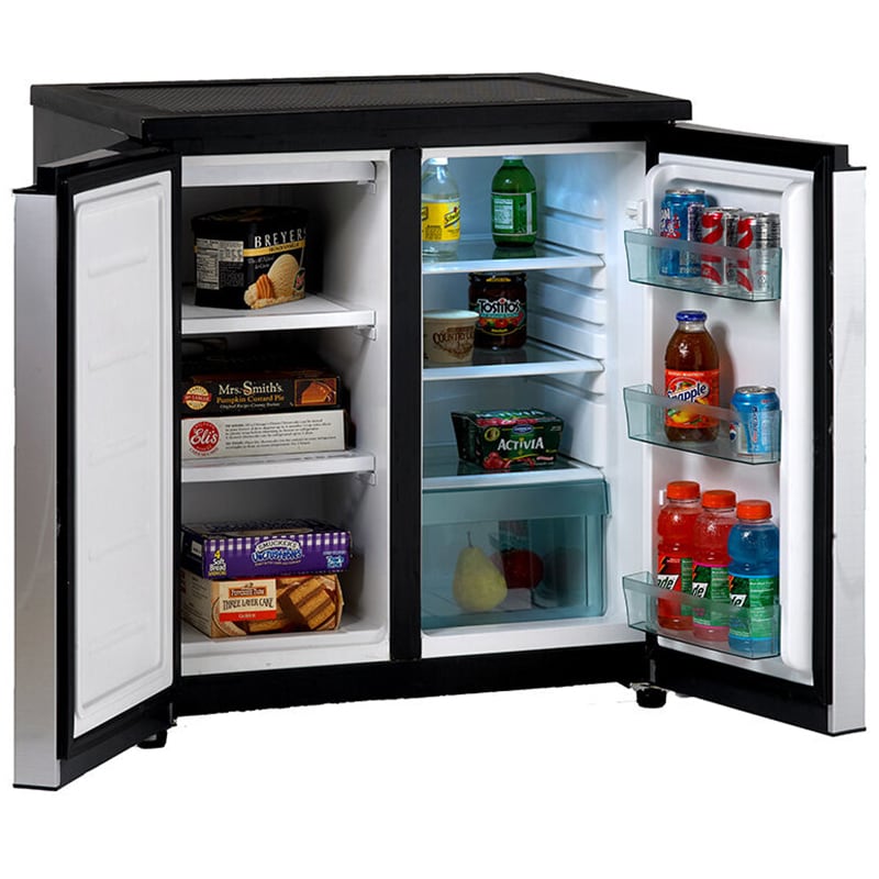 Avanti 31 in. 5.5 cu. ft. Side by Side Mini Fridge with Freezer Compartment - Stainless Steel, Stainless Steel, hires