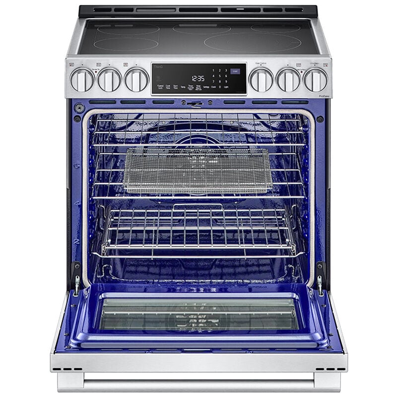 LG InstaView 30 in. 6.3 cu. ft. Smart Air Fry True European Convection Slide-In Electric Range with Radiant Burners - Stainless Steel, , hires
