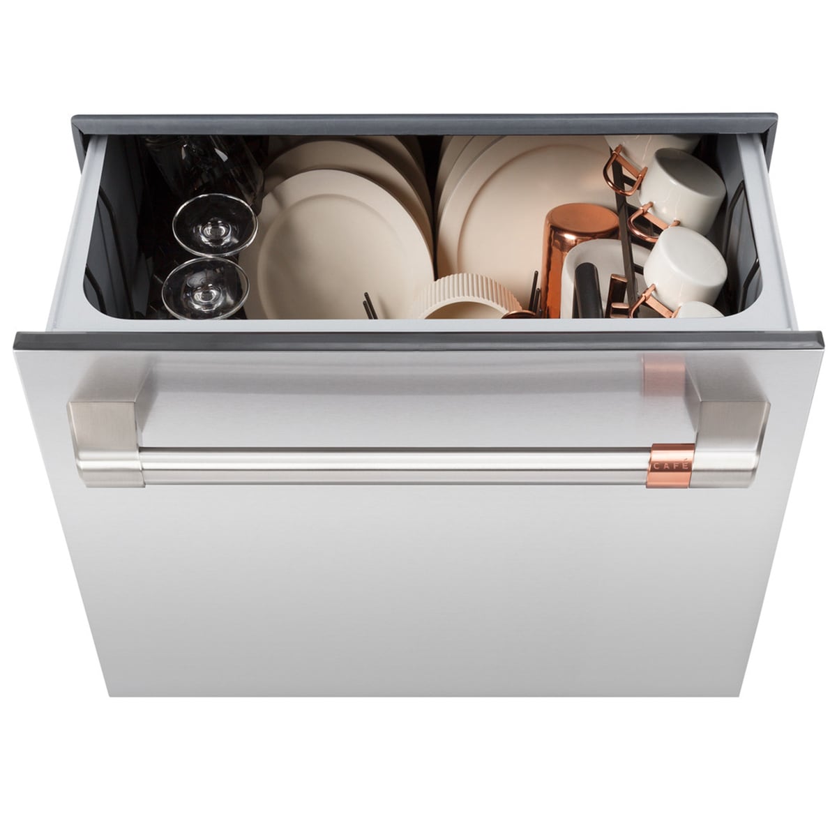 Cafe 24 in. Smart Dishwasher with Top Control & 45 dBa Sound Level - Stainless Steel, , hires