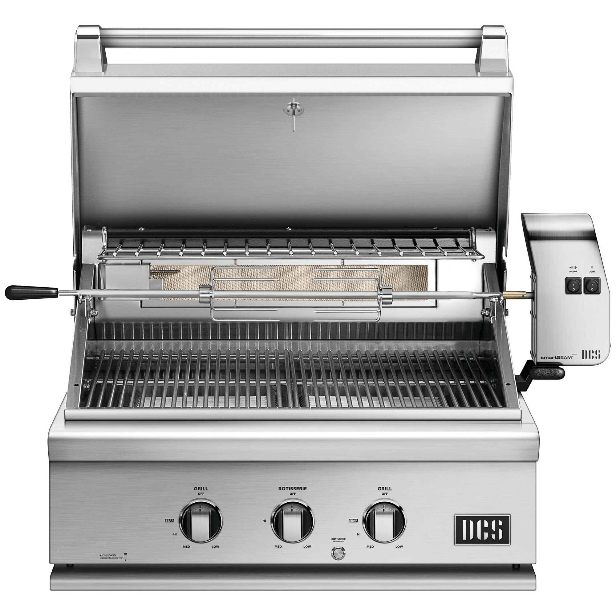 DCS Series 7 30 in. 2-Burner Built-In Liquid Propane Gas Grill with Rotisserie - Stainless Steel, , hires