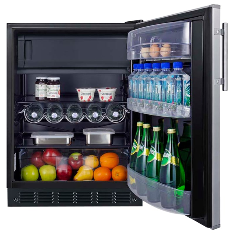 Summit 24 in. 5.0 cu. ft. Undercounter Refrigerator - Stainless Steel, , hires