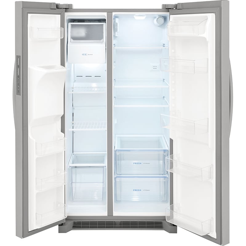 Frigidaire 36 in. 25.6 cu. ft. Side by Side Refrigerator with Ice & Water Dispenser - Stainless Steel, Stainless Steel, hires