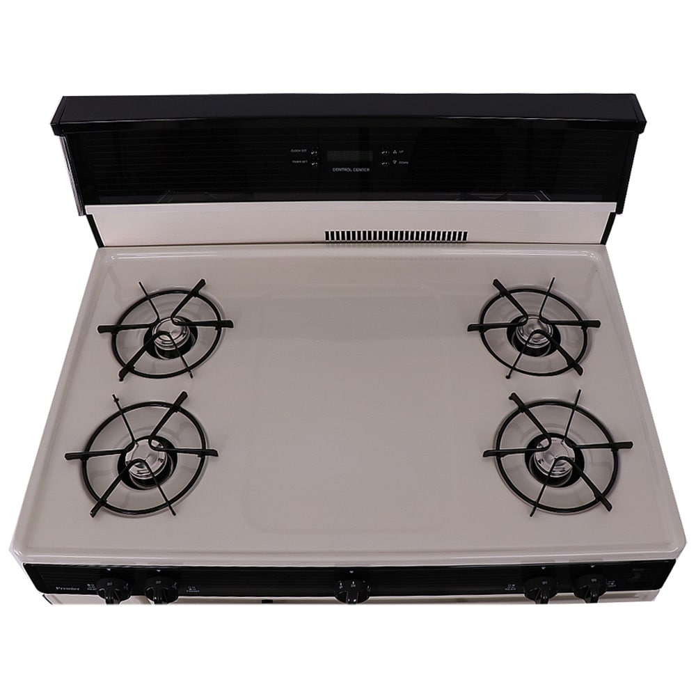 Premier 36 in. 3.9 cu. ft. Gas Range with Open Burners - Bisque, Bisque, hires