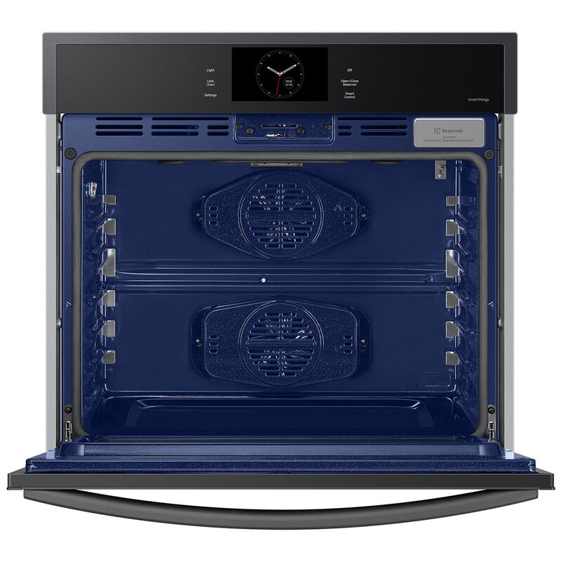Samsung 30 in. 5.1 cu. ft. Smart Steam Electric Single Wall Oven with Dual Convection - Matte Black, , hires