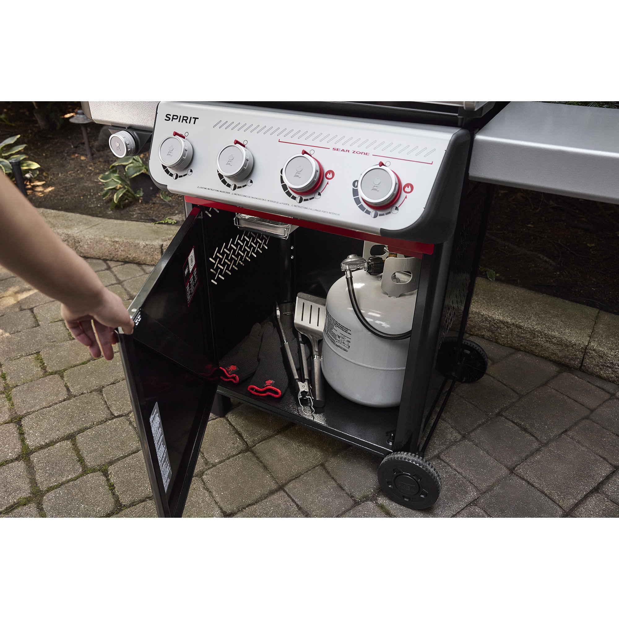 Weber Spirit E-435 4-Burners Liquid Propane Gas Grill with Snap Jet Ignition System & Side Burner - Black, , hires