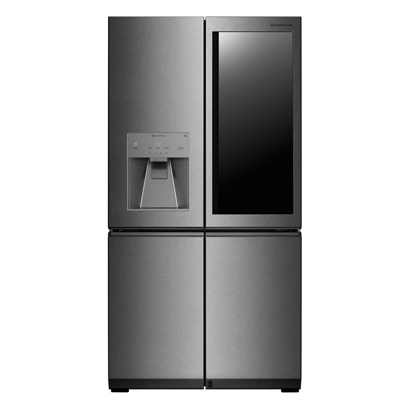 LG Signature InstaView 36 in. 30.8 cu. ft. Smart 4-Door French Door Refrigerator with Ice & Water Dispenser - Textured Steel, , hires