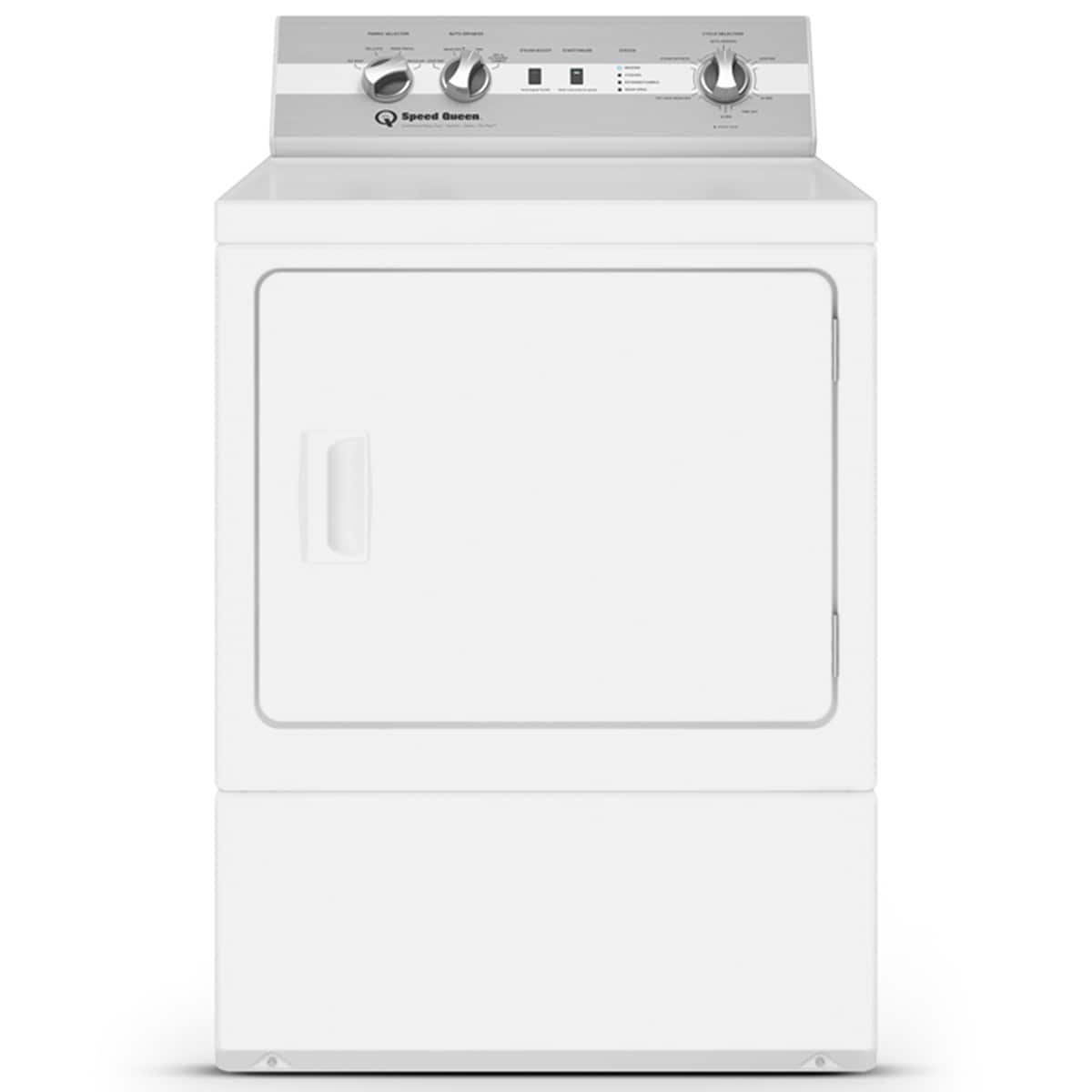 Speed Queen DC5 27 in. 7.0 cu. ft. Gas Dryer with Pet Plus Cycle, Sensor Dry, Sanitize & Steam Cycle - White, White, hires
