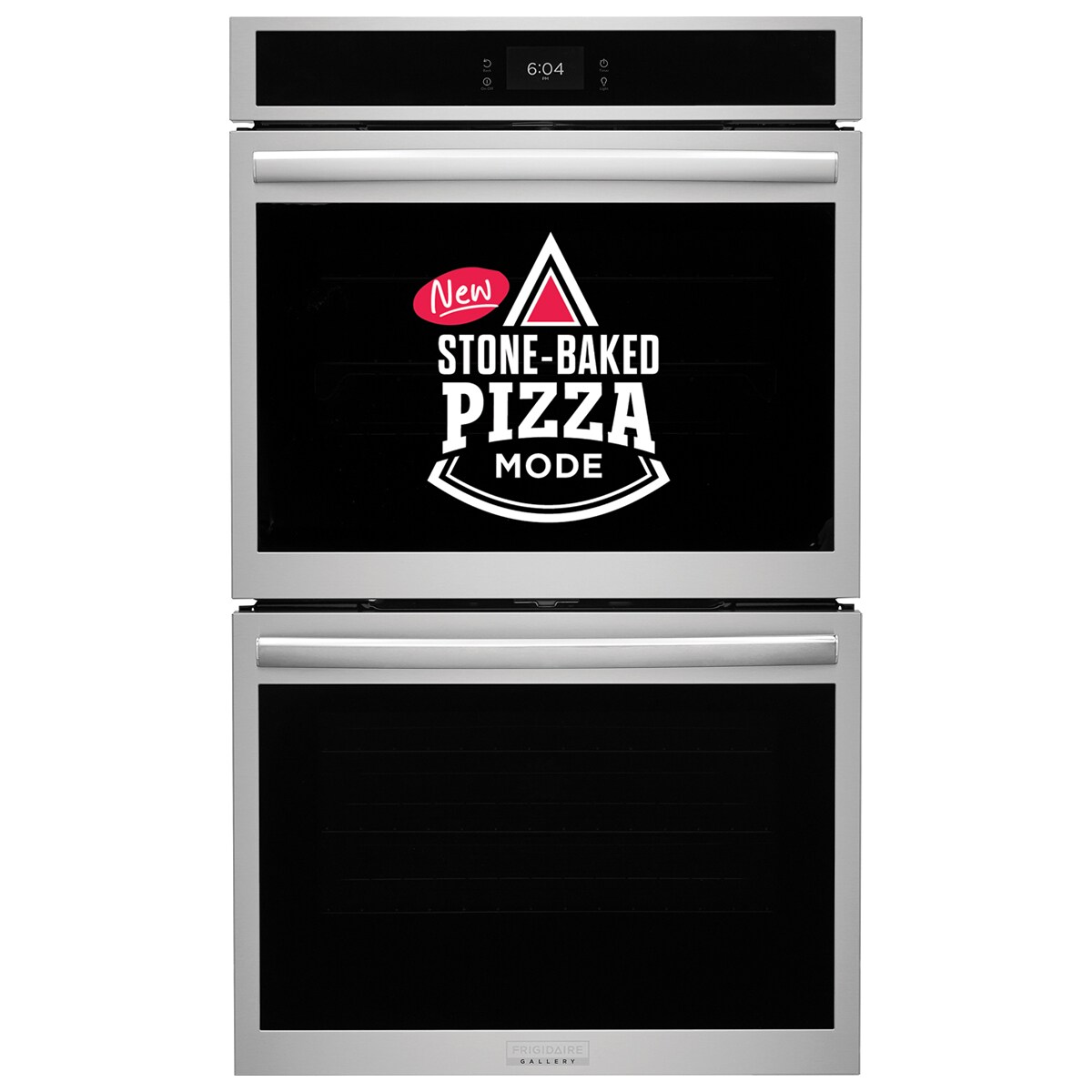 Frigidaire Gallery 30 in. 10.6 cu. ft. Smart Top Control Steam Electric Double Wall Oven with True European Convection - Stainless Steel, , hires