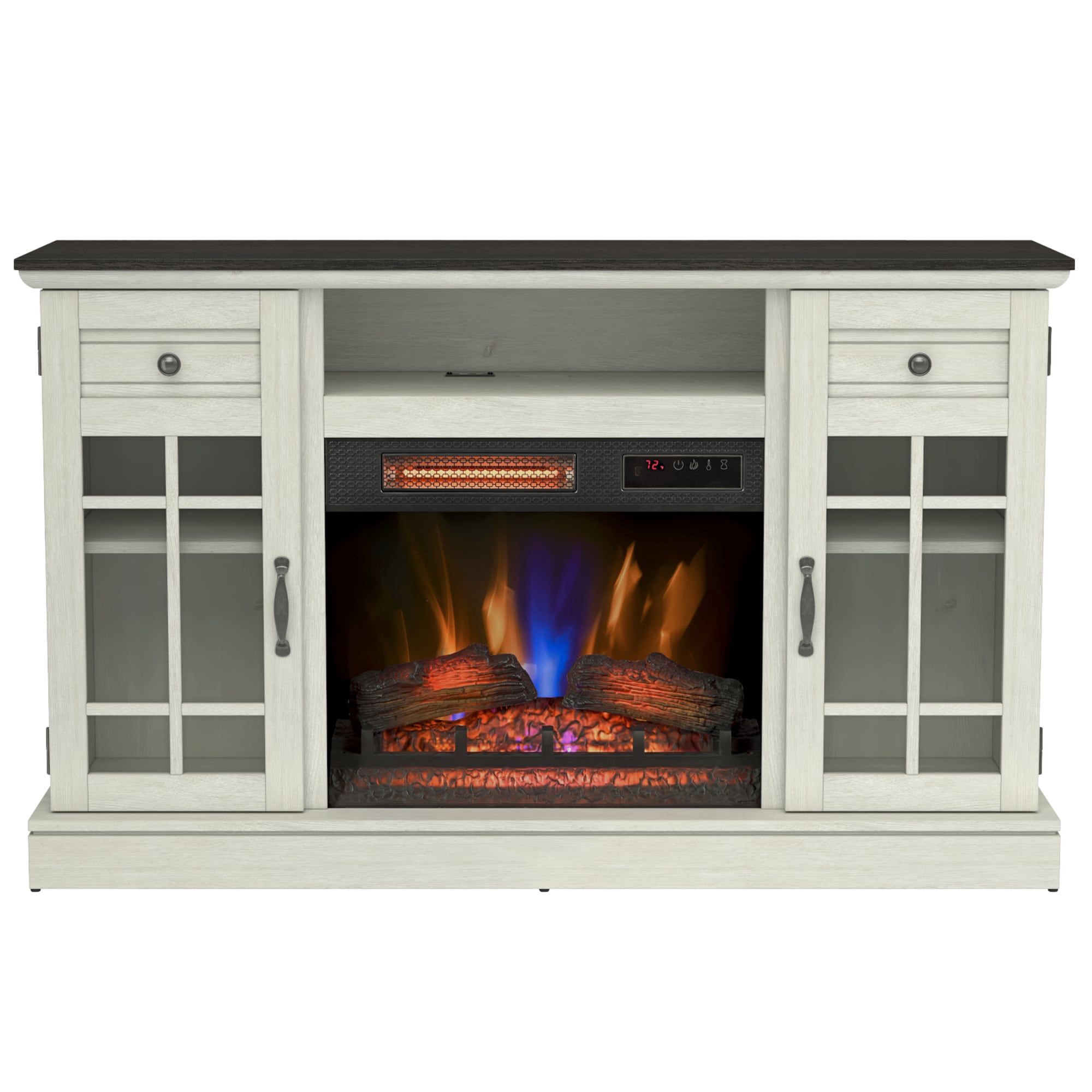 Bell'O Madeline TV Stand with Infrared Quartz Electric Fireplace - Fairfax Oak, , hires