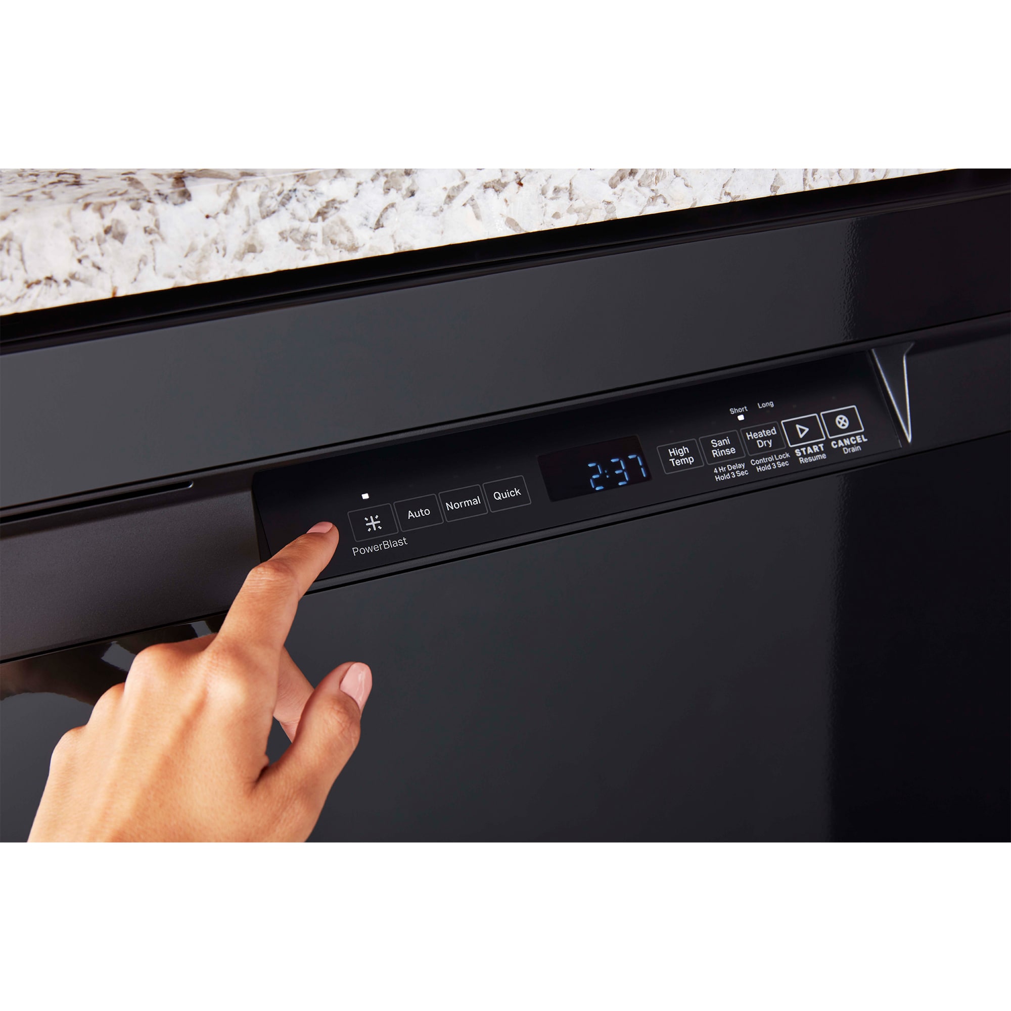 Maytag 24 in. Front Control Dishwasher with 50 dBa Sound Level & Pocket - Black, Black, hires
