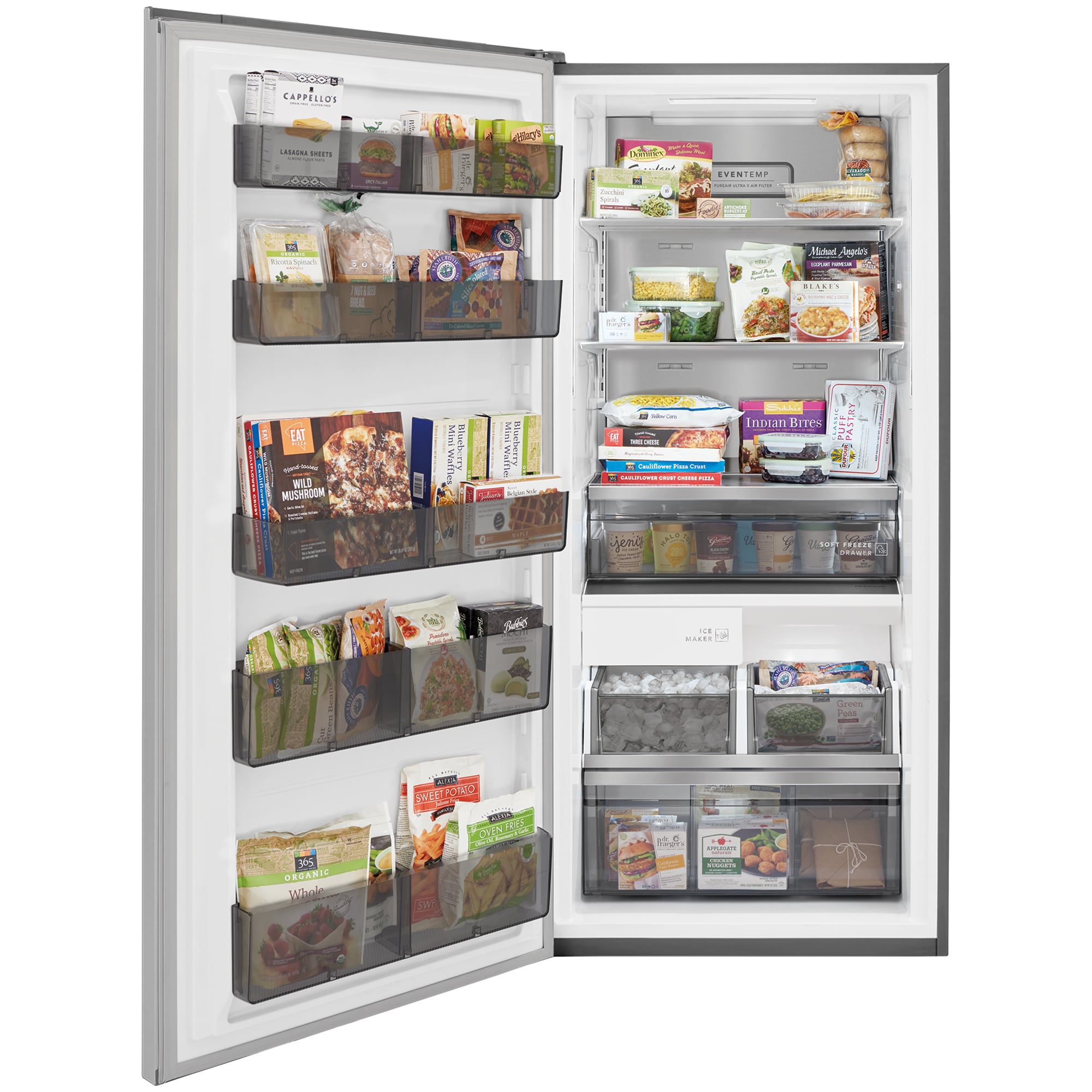 Frigidaire Professional Series 33 in. 18.8 cu. ft. Double-Drawers Upright Freezer with Ice-Maker & Adjustable Shelves - Stainless Steel, , hires