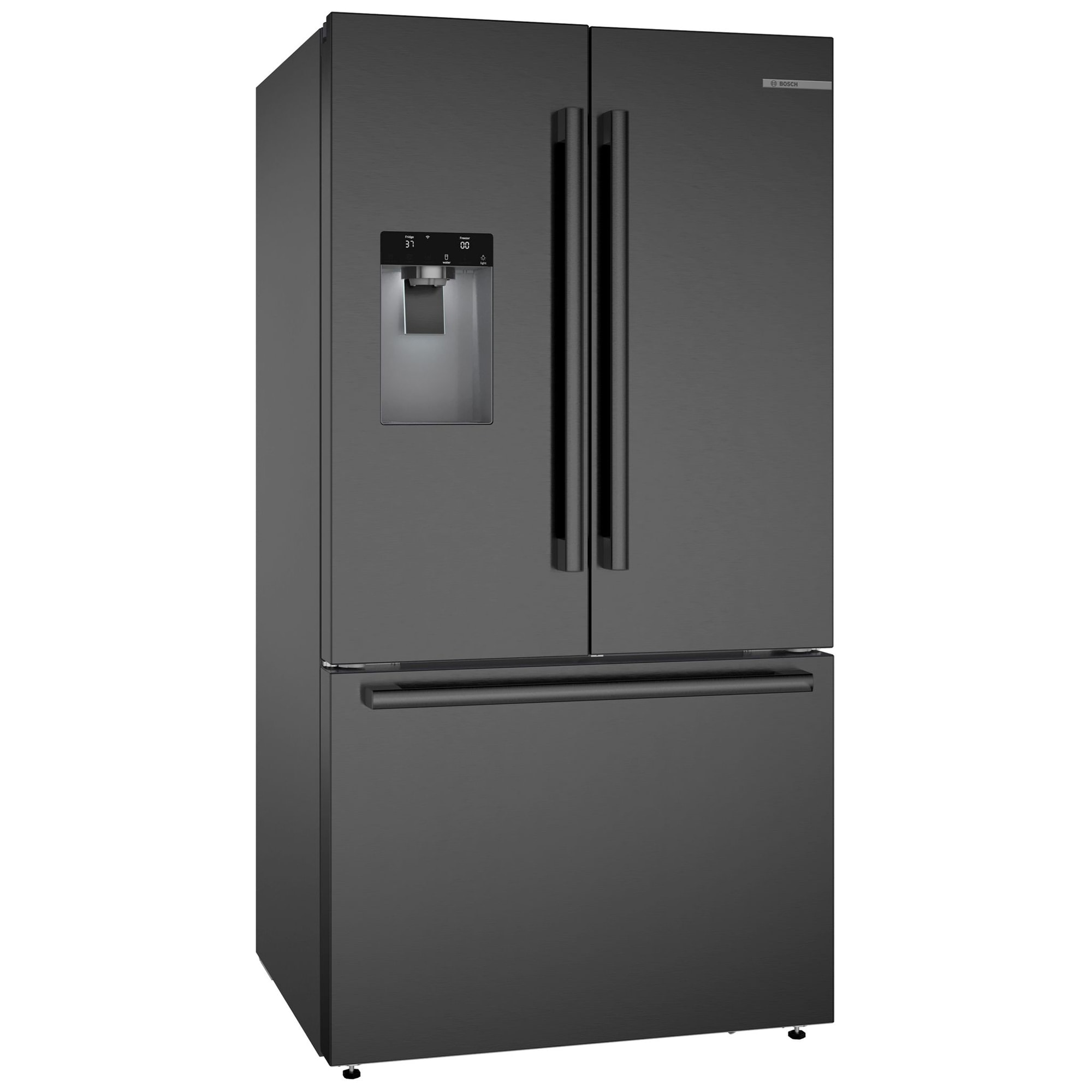 Bosch 500 Series 36 in. 26 cu. ft. Smart French Door Refrigerator with Ice & Water Dispenser - Black Stainless Steel, , hires