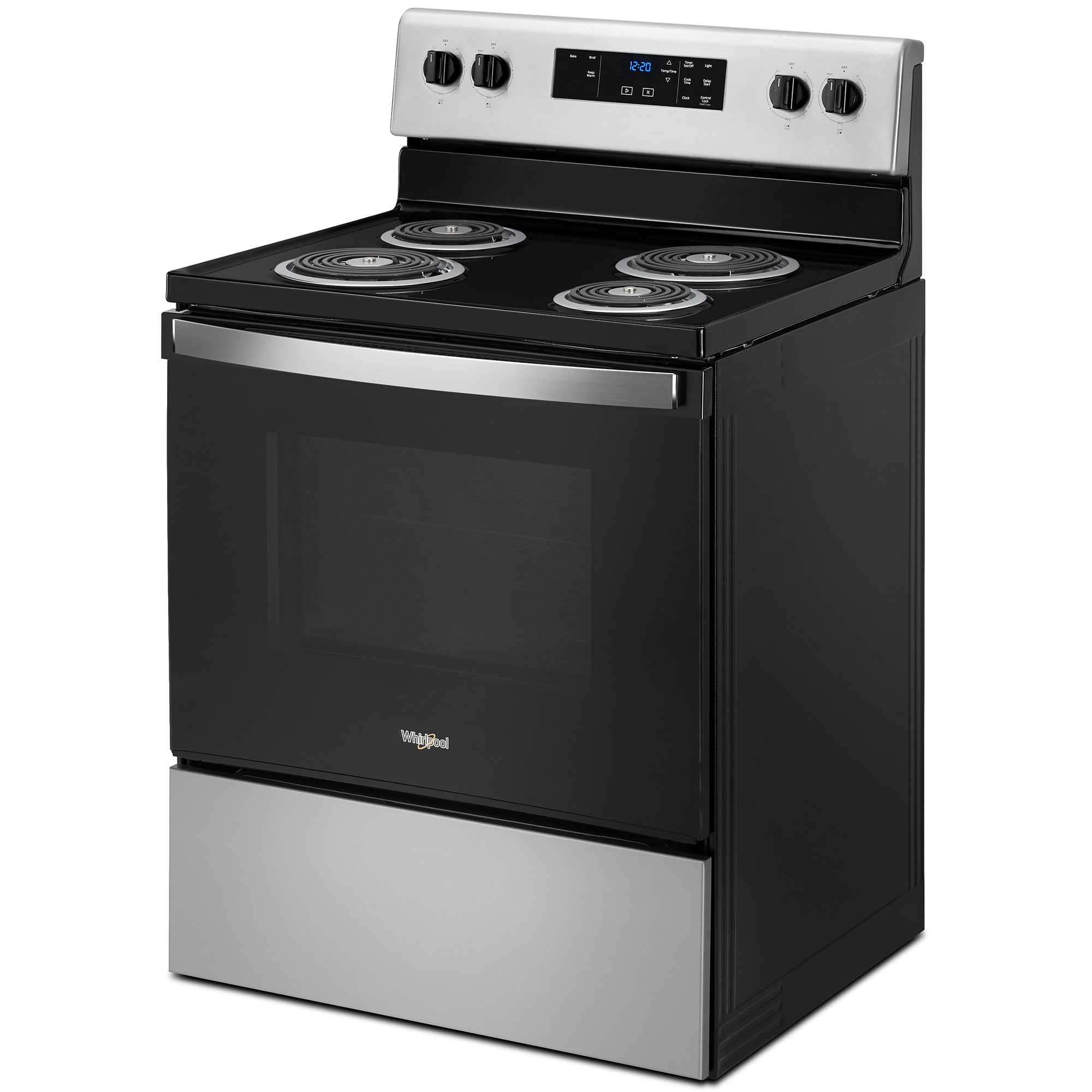 Whirlpool 30 in. 4.8 cu. ft. Electric Range with Coil Burners - Stainless Steel, Stainless Steel, hires