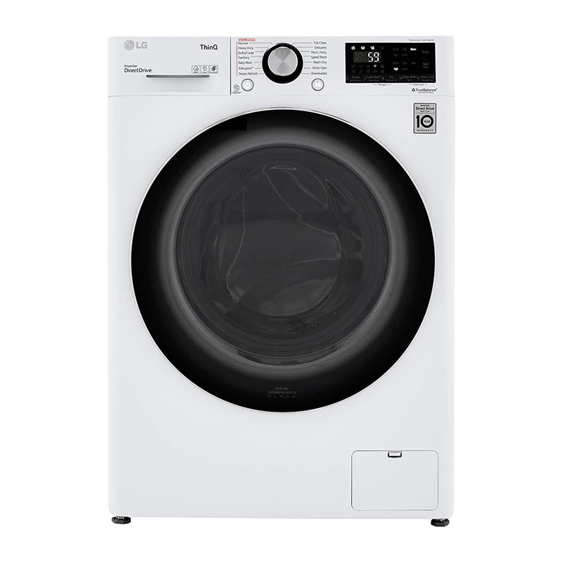 LG 24" Electric All-in-One Front Loading Combo with 2.4 Cu. Ft. Washer with 14 Wash Programs & 2.4 Cu. Ft. Dryer with 1 Dryer Program, Sensor Dry & Wrinkle Care - White, White, hires