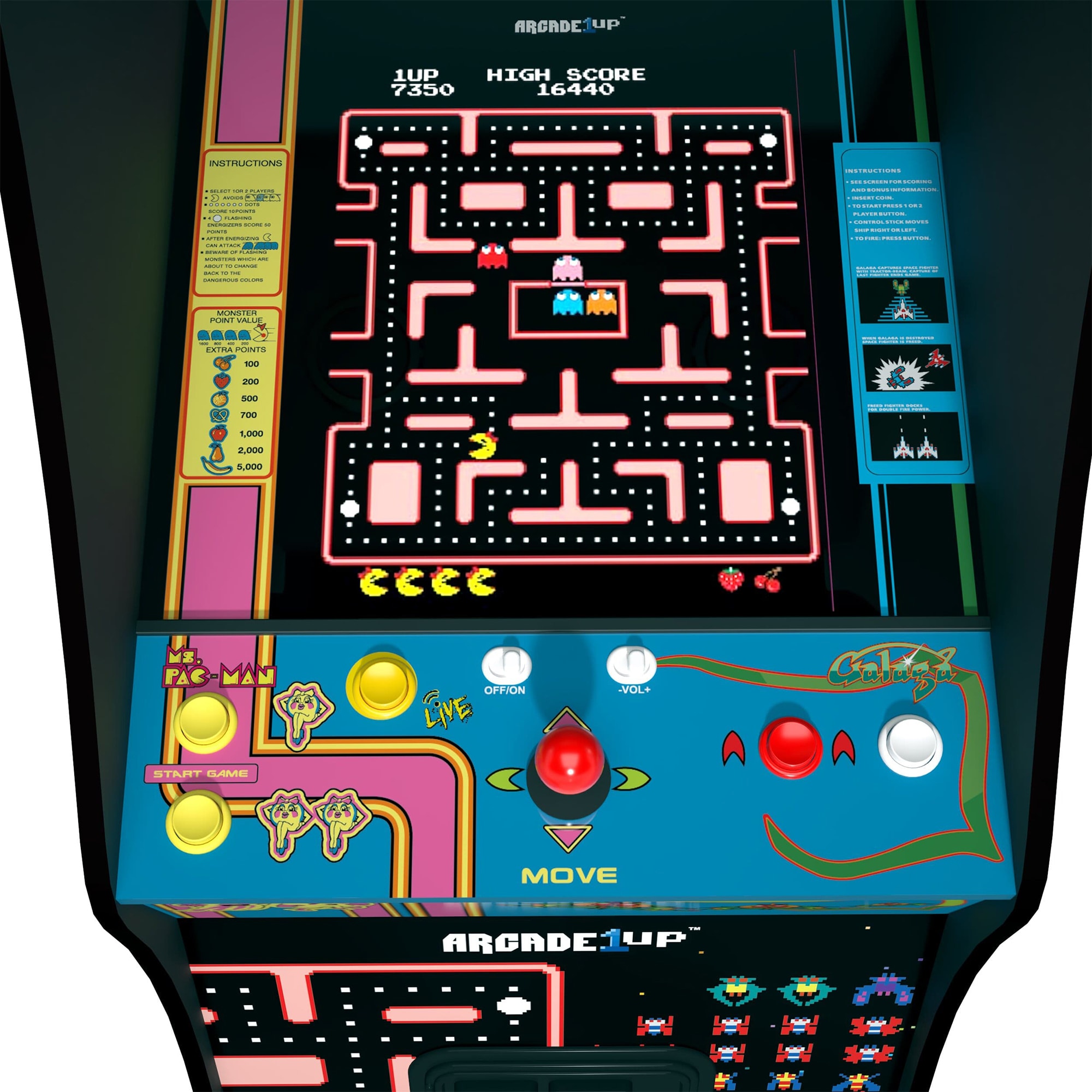 Arcade1Up Ms. PAC-MAN & GALAGA Class of 81 Deluxe Arcade Game, , hires