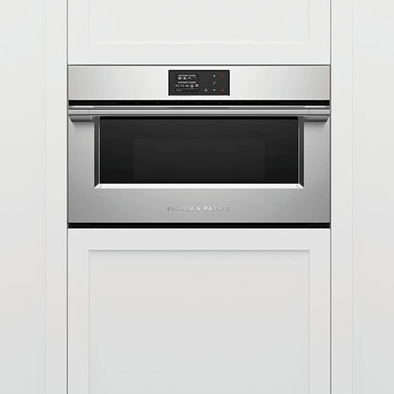 Fisher & Paykel Series 9 30 in. 1.3 cu. ft. Speed Electric Microwave/Wall Oven Combo with True European Convection - Stainless Steel, , hires