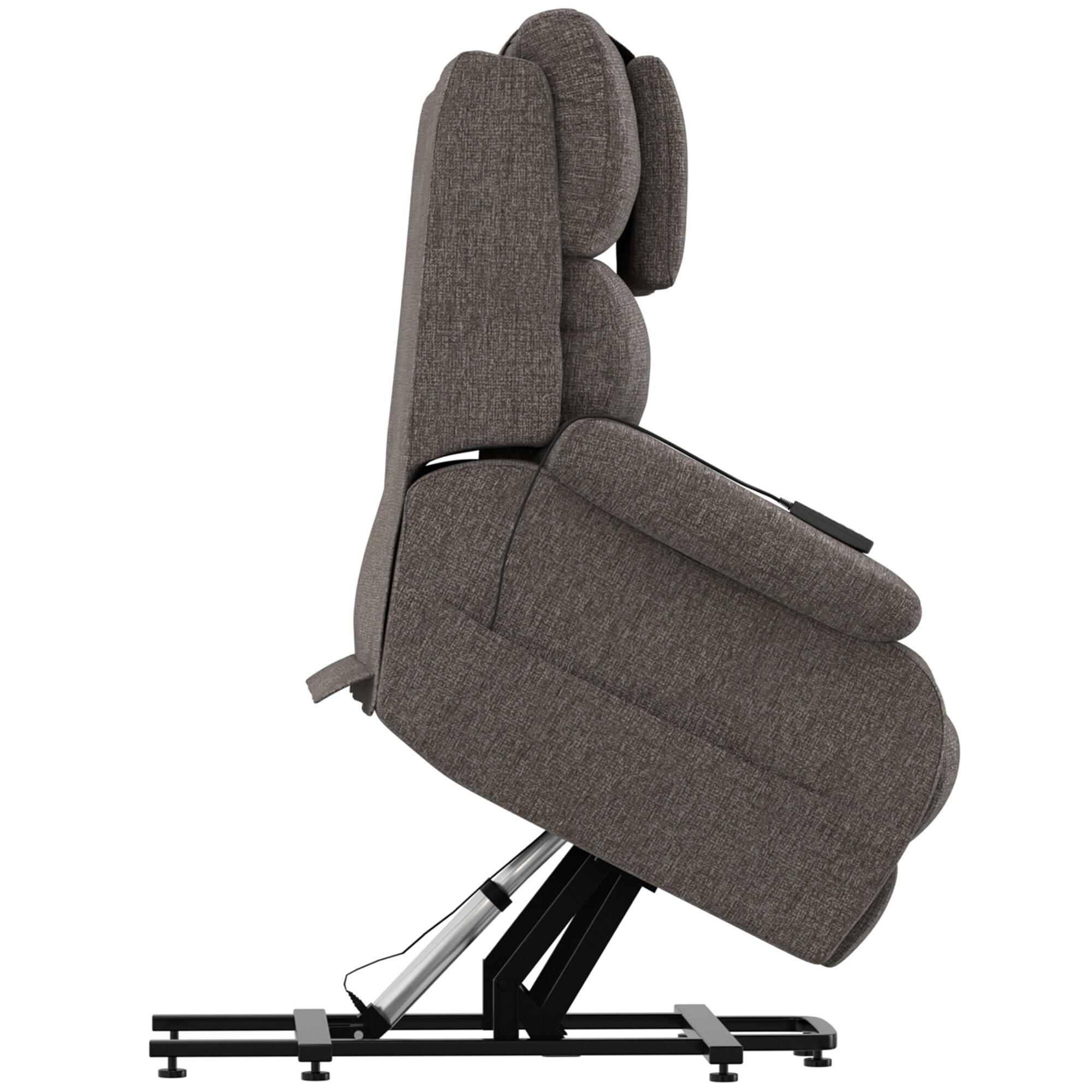 Catnapper Snoozer Power Lift Power Headrest Lay Flat Recliner w/CR3 Heat/Massage/Zero Gravity - Fossil, , hires