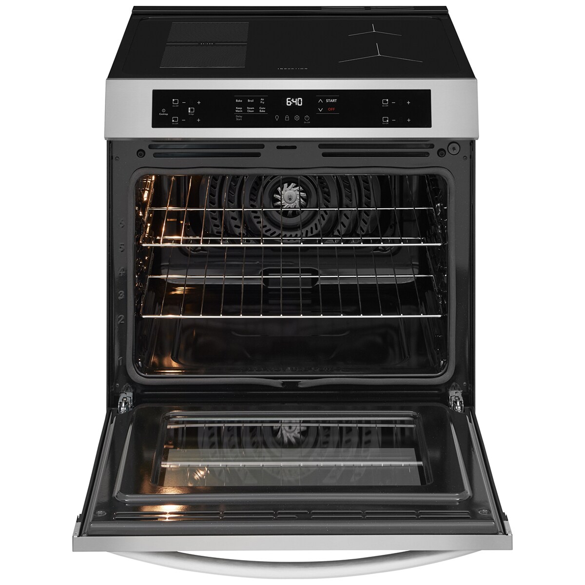 Frigidaire 30 in. 5.3 cu. ft. Air-Fry Standard Convection Steam Electric Range with 4 Induction Burners - Stainless Steel, , hires