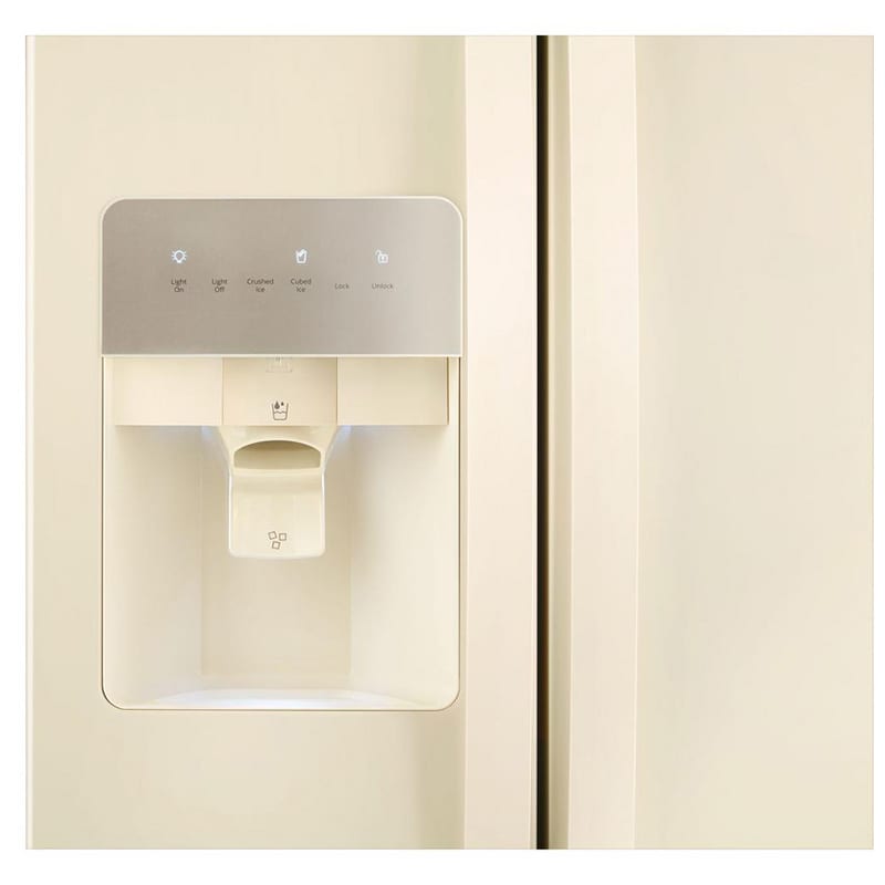 Whirlpool 36 in. 24.6 cu. ft. Side by Side Refrigerator with Ice & Water Dispenser - Biscuit, Biscuit, hires