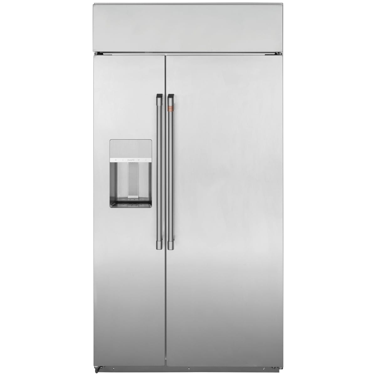 Cafe 42 in. 24.5 cu. ft. Built-In Smart Counter Depth Side by Side Refrigerator with Ice & Water Dispenser - Stainless Steel, , hires