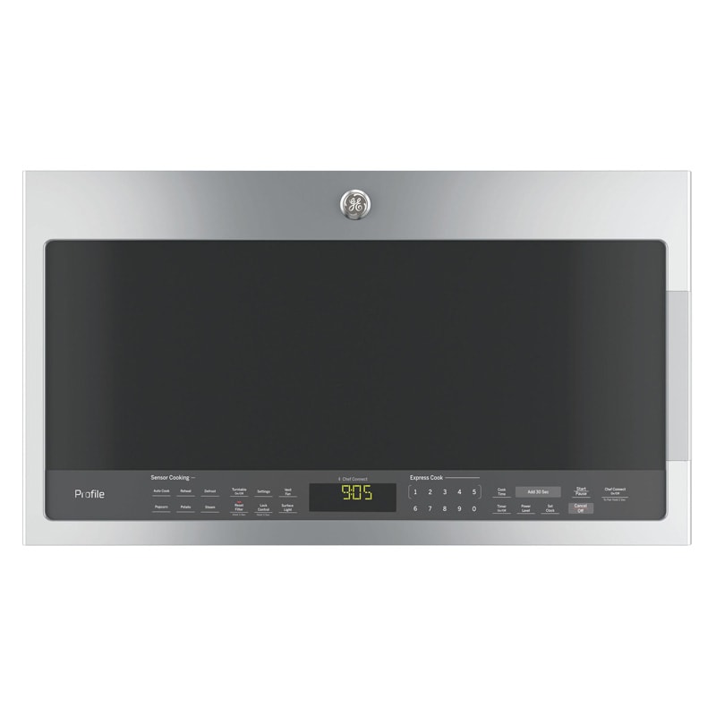 GE Profile 30 in. 2.1 cu. ft. 1000W Over-the-Range Microwave with 400 CFM & Sensor Cooking - Stainless Steel, Stainless Steel, hires