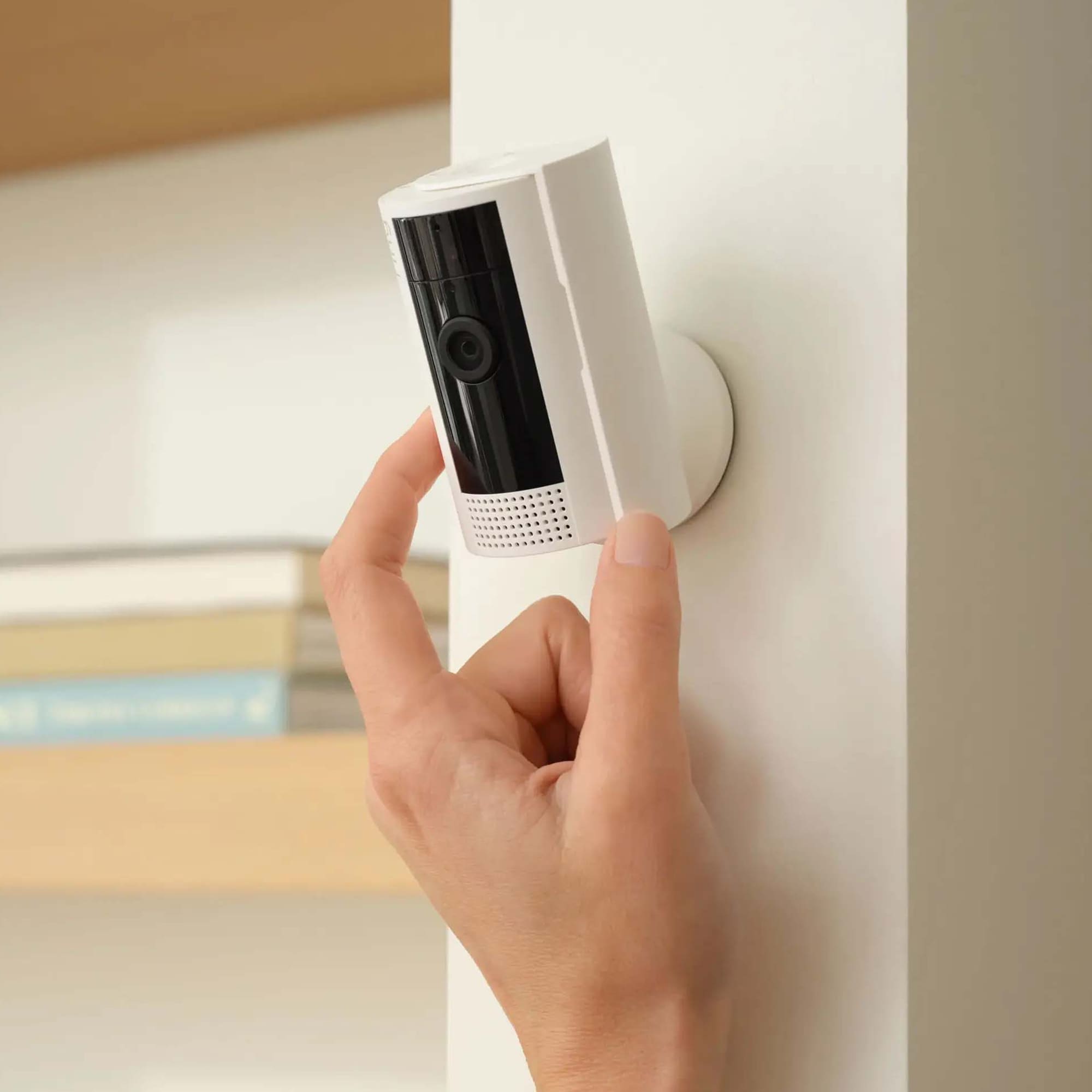 Ring - Starter Set with Battery Doorbell and Indoor Cam - Satin Nickel and White, , hires
