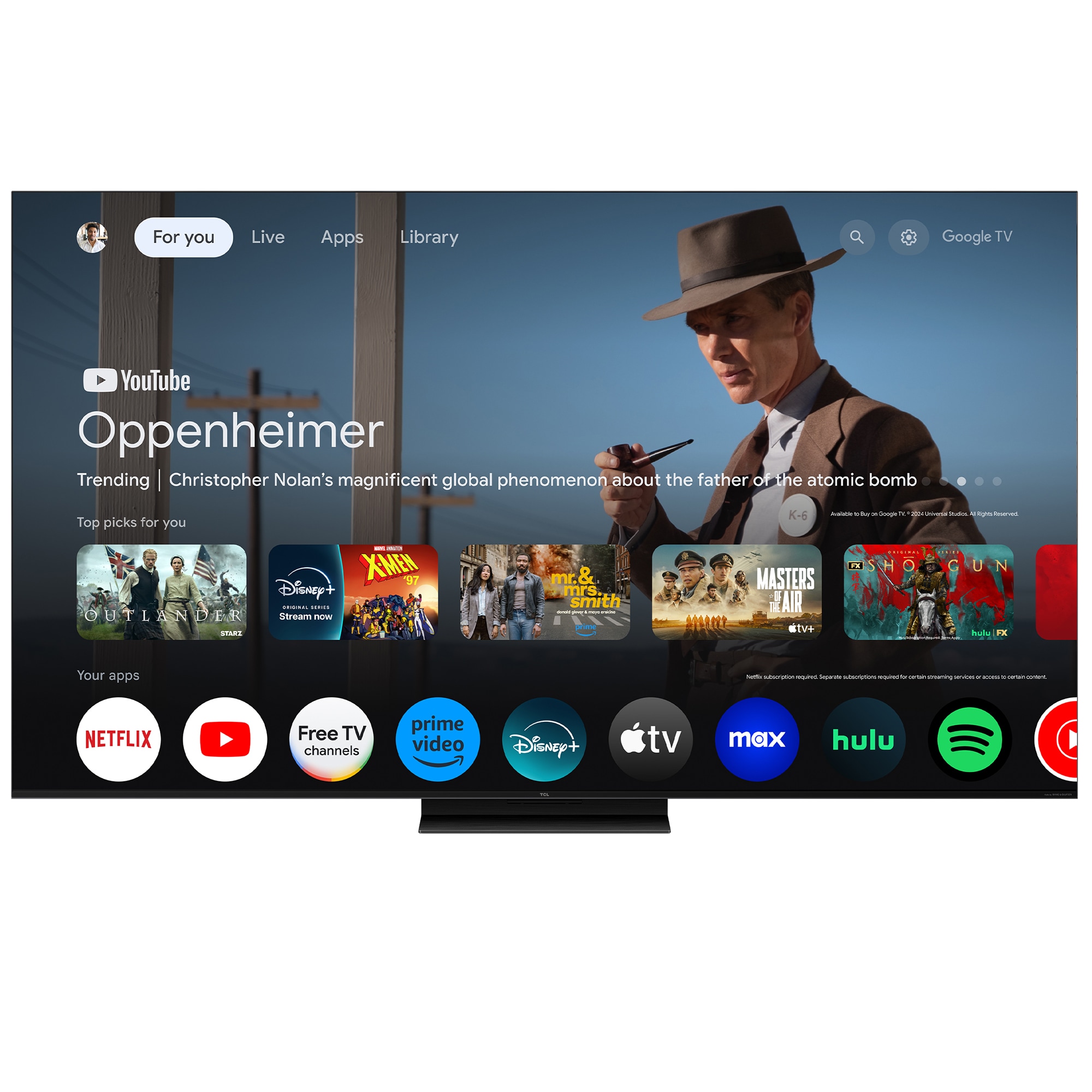 TCL - 55" Class QM7K QLED Mini-LED 4K UHD Smart Google TV, , hires