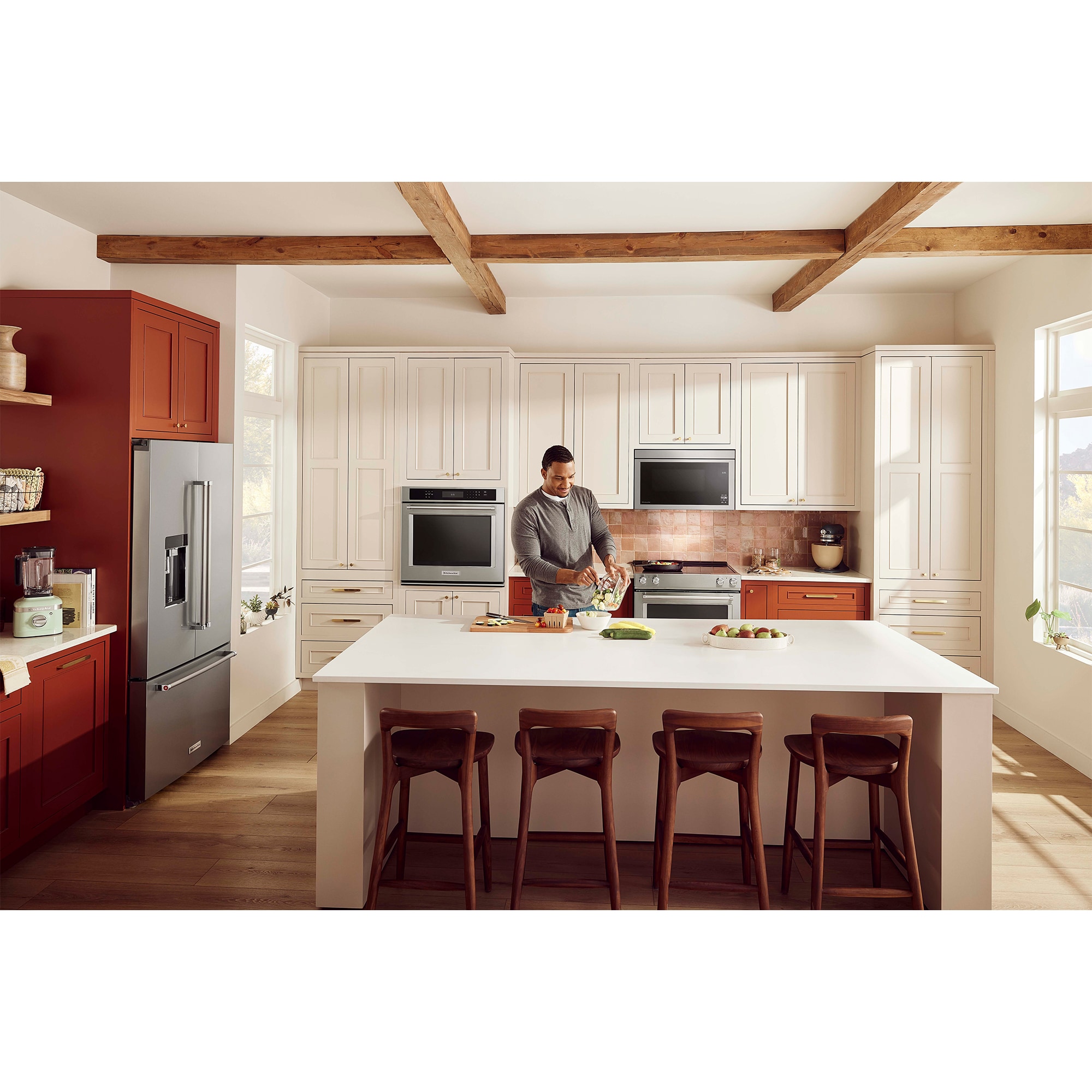 KitchenAid 30 in. 1.1 cu. ft. 1000W Over-the-Range Microwave with 400 CFM & Sensor Cooking - Stainless Steel, Stainless Steel, hires