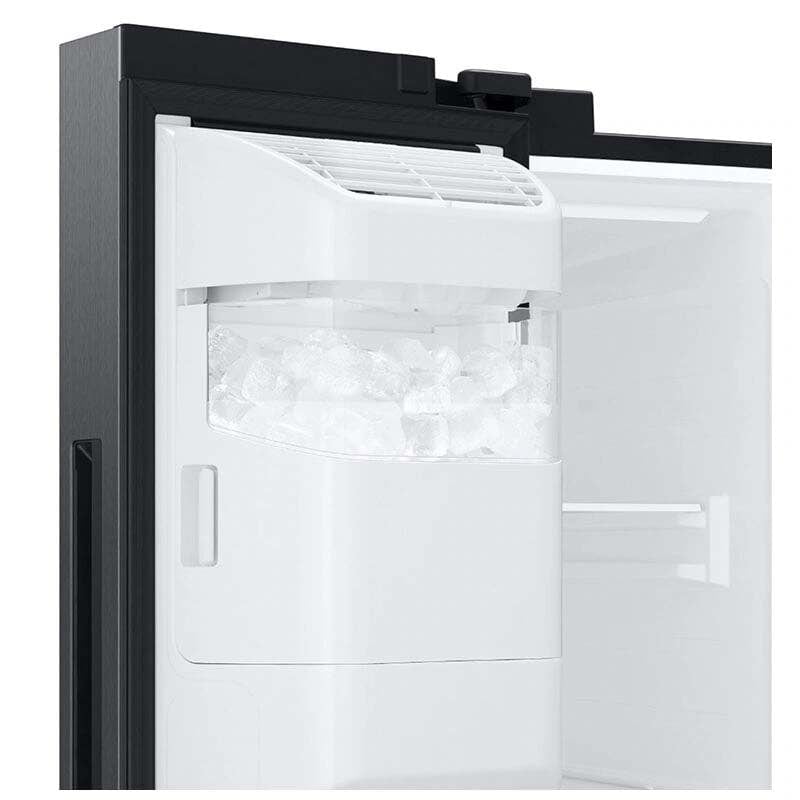 Samsung 36 in. 27.4 cu. ft. Side by Side Refrigerator with Ice & Water Dispenser - Black Stainless, Black Stainless, hires