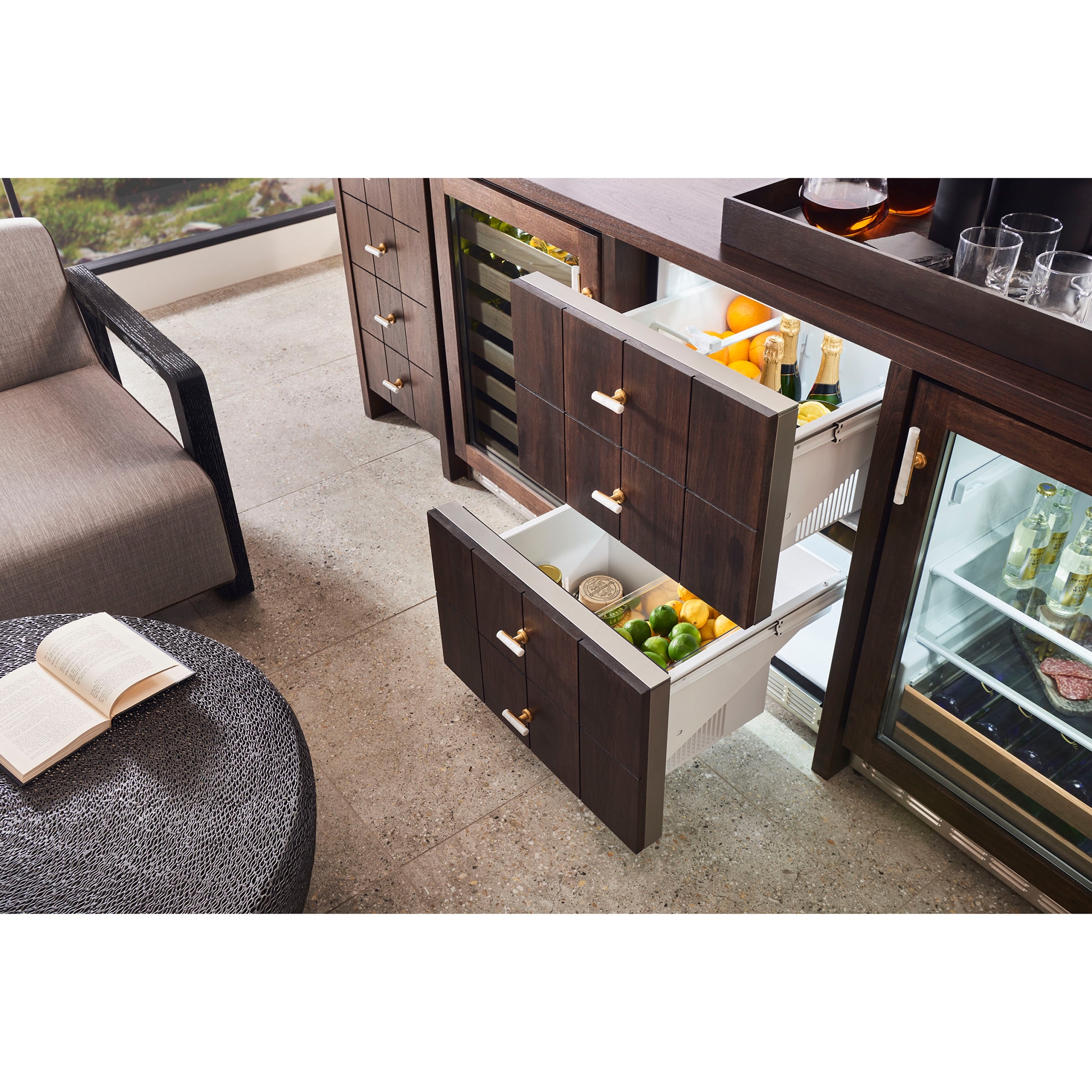 Monogram 24 in. 5 cu. ft. Double Refrigerator Drawers - Stainless Steel, , hires