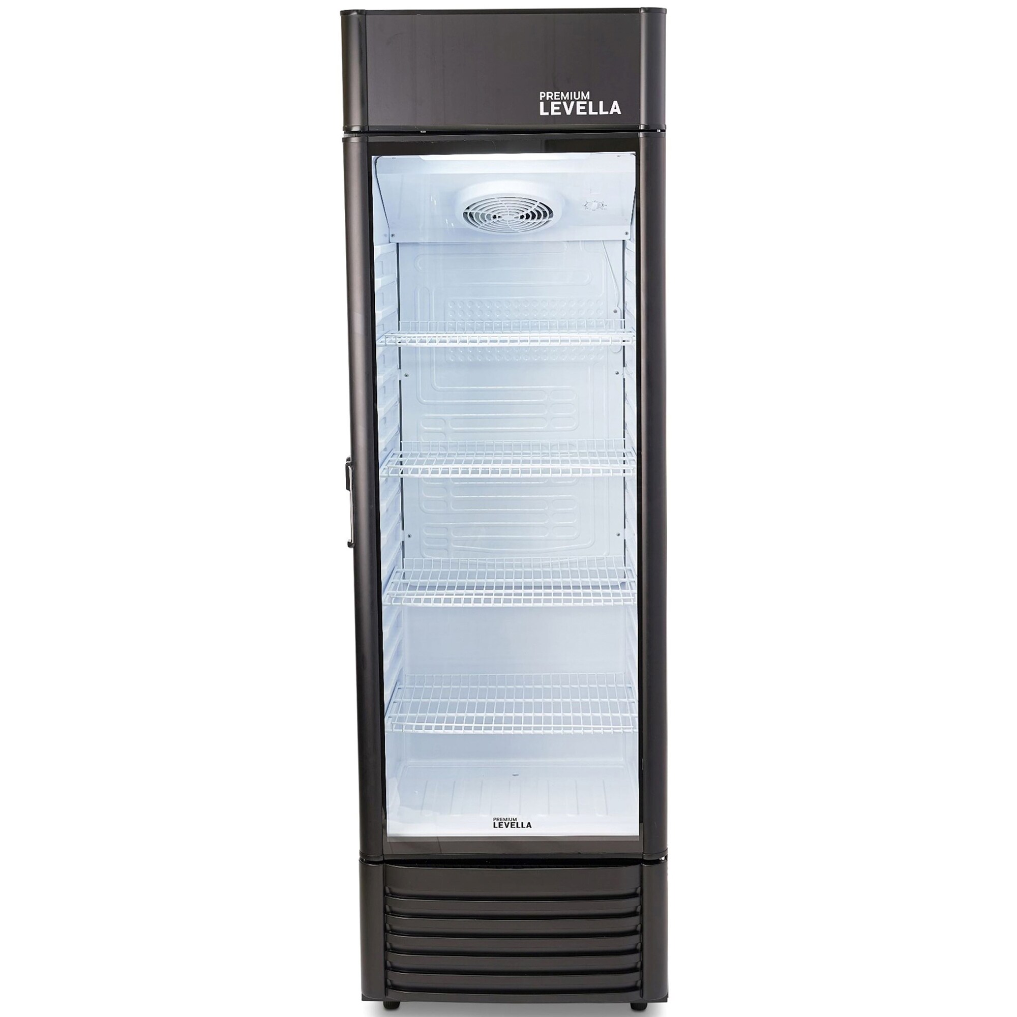 Premium Levella 24 in. 12.5 cu. ft. Beverage Center with Adjustable Shelves & Customizable Lightbox - Black, , hires