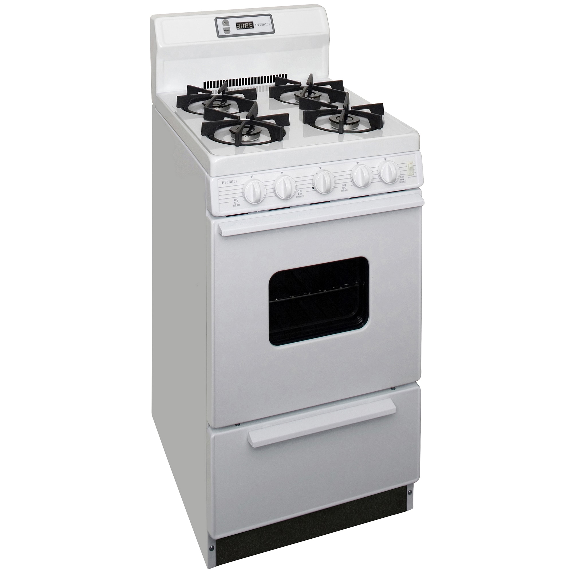 Premier 20 in. 2.4 cu. ft. Gas Range with 4 Sealed Burners - White, White, hires