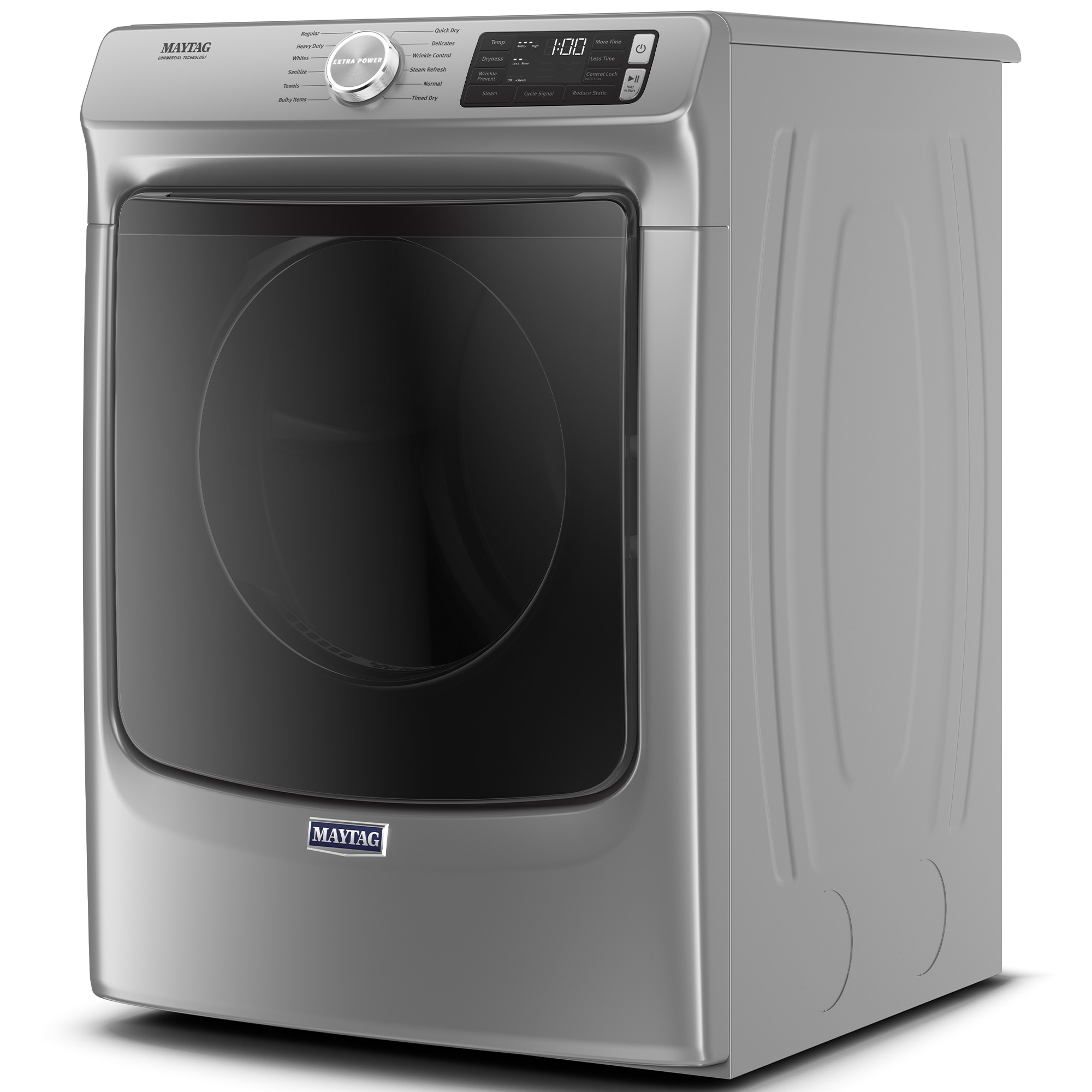 Maytag 27 in. 7.3 cu. ft. Stackable Electric Dryer with Extra Power, Sanitize, Steam & Quick Dry Cycle - Metallic Slate, Metallic Slate, hires