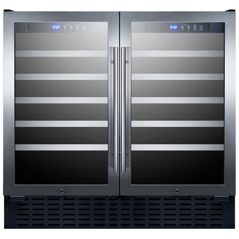 Summit 35 in. Compact BuiltIn or Freestanding Wine Cooler with 68